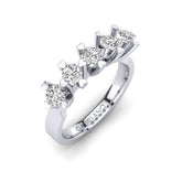 Gabriano Jessica beştaş yüzük; GIA-HRD sertifikalı yuvarlak pırlanta ve beyaz altın montürün üstten görünüşü