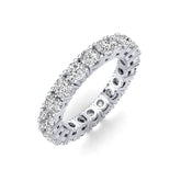 Gabriano Kelly Tamtur Yüzük; GIA-HRD sertifikalı yuvarlak pırlanta ve beyaz altın montürün üstten görünüşü