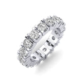 Gabriano Abbey Tamtur Yüzük; GIA-HRD sertifikalı yuvarlak pırlanta ve beyaz altın montürün üstten görünüşü