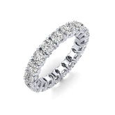 Gabriano Lauren Tamtur Yüzük; GIA-HRD sertifikalı yuvarlak pırlanta ve beyaz altın montürün üstten görünüşü