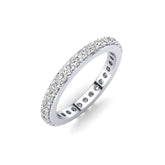 Gabriano Becca Tamtur Yüzük; GIA-HRD sertifikalı yuvarlak pırlanta ve beyaz altın montürün üstten görünüşü