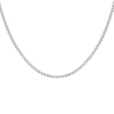 Gabriano Claudia Suyolu Kolye; GIA-HRD sertifikalı yuvarlak pırlanta ve beyaz altın montürün üstten görünüşü