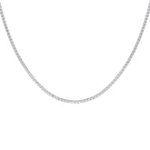 Gabriano Lauren Suyolu Kolye; GIA-HRD sertifikalı yuvarlak pırlanta ve beyaz altın montürün üstten görünüşü