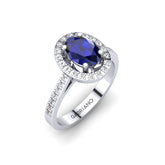 Gabriano Poena safir ve pırlantalı yüzük