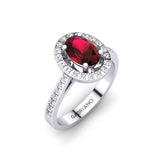 Gabriano Poena yakut ve pırlantalı yüzük