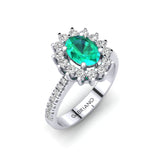 Gabriano Venelia zümrüt ve pırlantalı yüzük