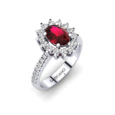 Gabriano Venelia yakut ve pırlantalı yüzük