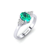 Gabriano Suzette zümrüt ve pırlantalı yüzük