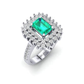 Gabriano Fontus zümrüt ve pırlantalı yüzük