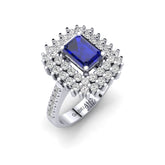 Gabriano Fontus safir ve pırlantalı yüzük