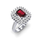 Gabriano Fontus yakut ve pırlantalı yüzük