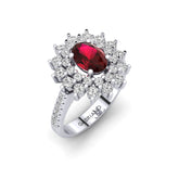 Gabriano Neverita yakut ve pırlantalı yüzük