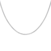 Gabriano Angela Suyolu Kolye; GIA-HRD sertifikalı yuvarlak pırlanta ve beyaz altın montürün üstten görünüşü