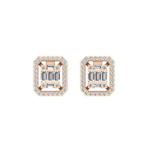 Gabriano Jasmin Baget Küpe; beyaz, sarı, rose ve 8K, 14K, 18K seçenekleri ile sunulmaktadır.