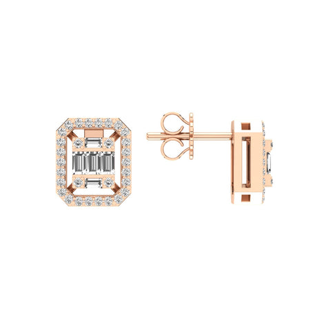 Gabriano Jasmin Baget Küpe; beyaz, sarı, rose ve 8K, 14K, 18K seçenekleri ile sunulmaktadır.