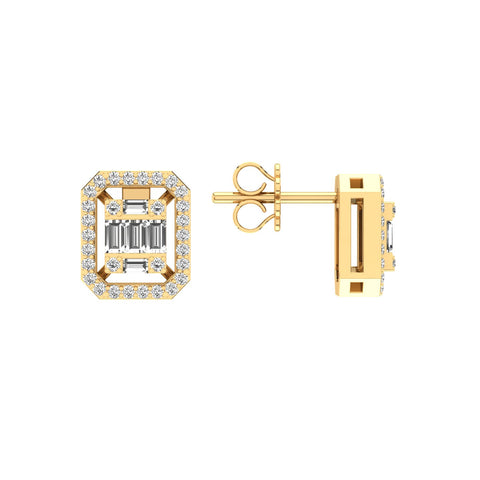 Gabriano Jasmin Baget Küpe; beyaz, sarı, rose ve 8K, 14K, 18K seçenekleri ile sunulmaktadır.