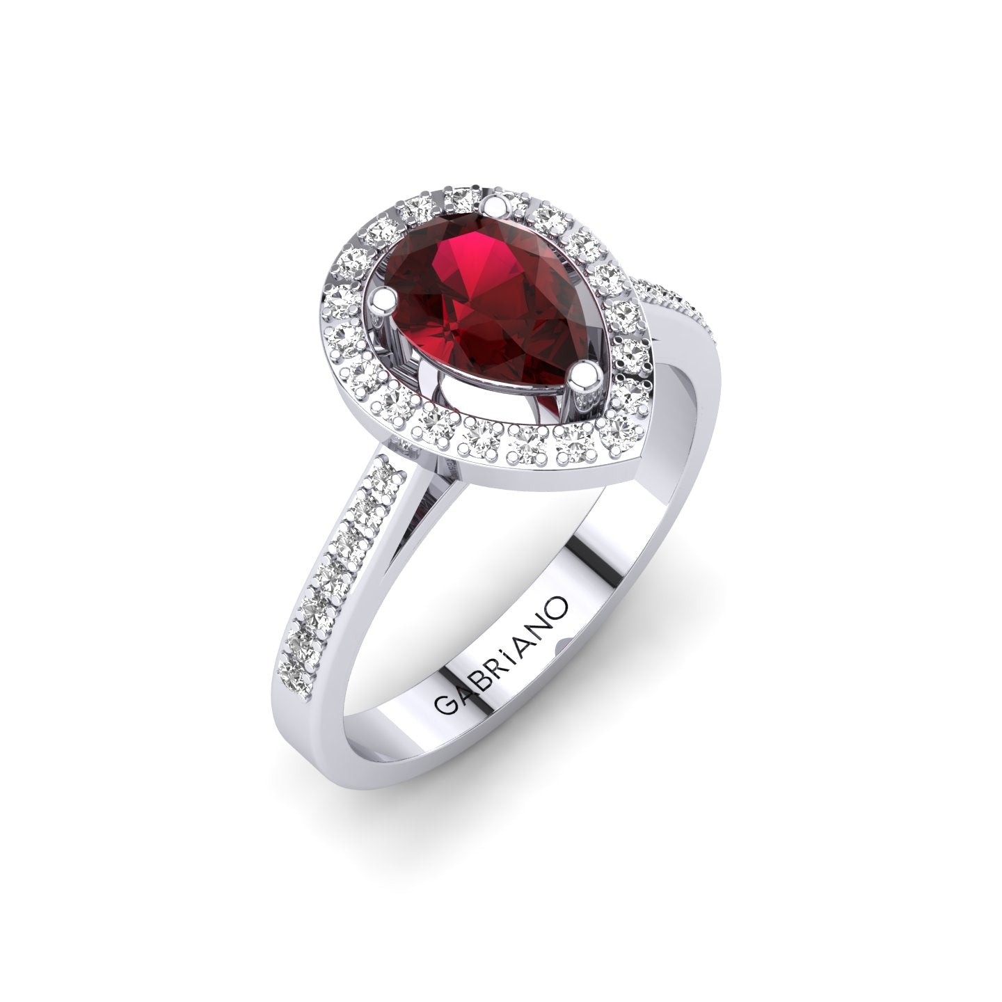  Gabriano Camila yakut ve pırlantalı yüzük