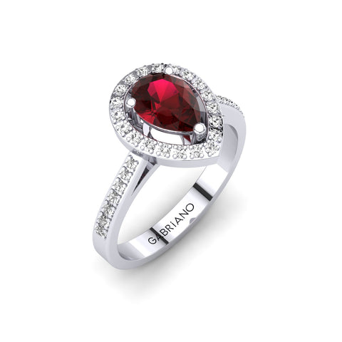 Gabriano Camila yakut ve pırlantalı yüzük