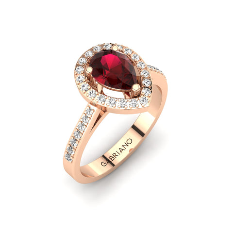  Gabriano Camila yakut ve pırlantalı yüzük