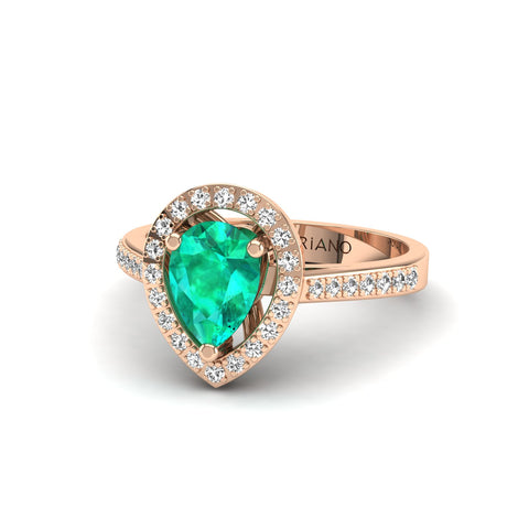  Gabriano Camila zümrüt ve pırlantalı yüzük