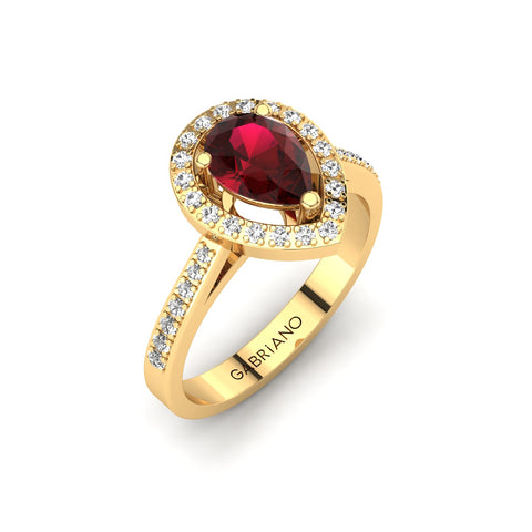  Gabriano Camila yakut ve pırlantalı yüzük