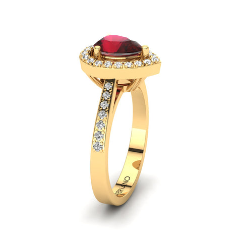  Gabriano Camila yakut ve pırlantalı yüzük