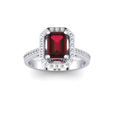 Gabriano Annona yakut ve pırlantalı yüzük