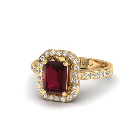 Gabriano Annona yakut ve pırlantalı yüzük