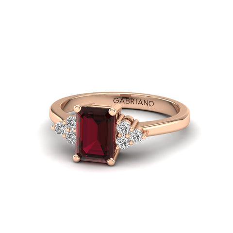  Gabriano Alexa yakut ve pırlantalı yüzük