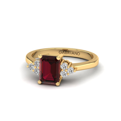  Gabriano Alexa yakut ve pırlantalı yüzük