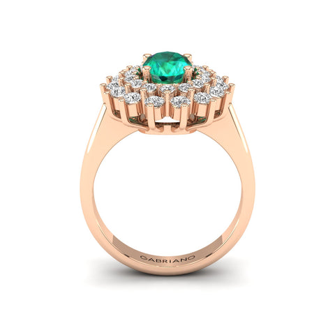  Gabriano Lenora zümrüt ve pırlantalı yüzük