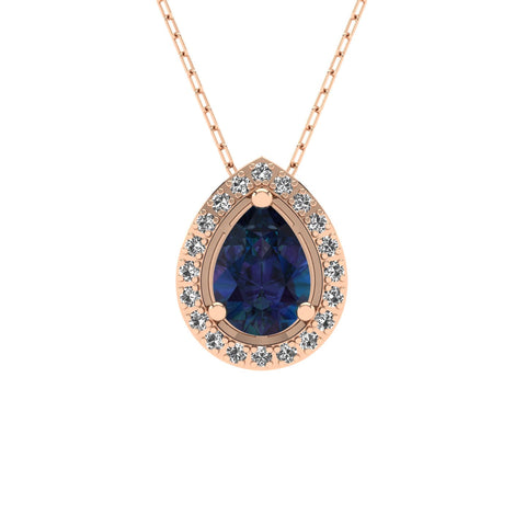 Rosa Safir Kolye