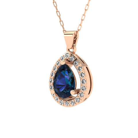 Rosa Safir Kolye