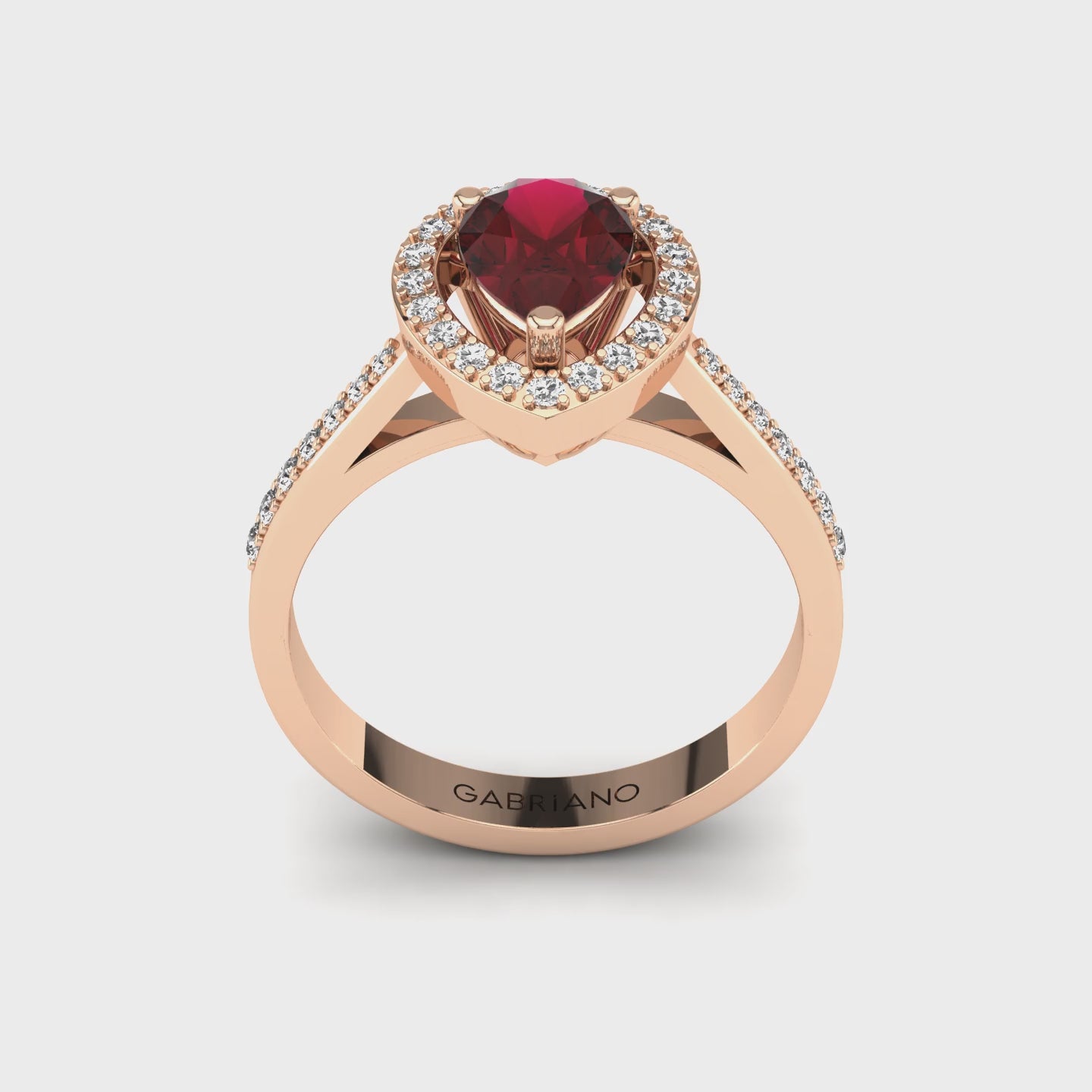  Gabriano Camila yakut ve pırlantalı yüzük