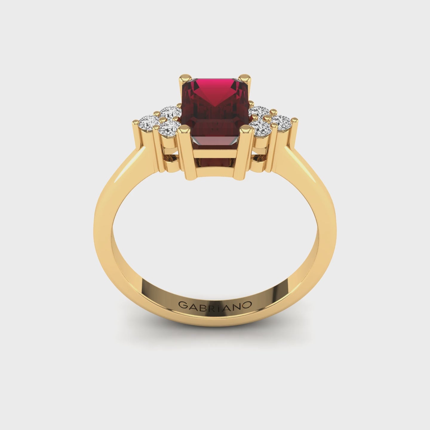  Gabriano Alexa yakut ve pırlantalı yüzük