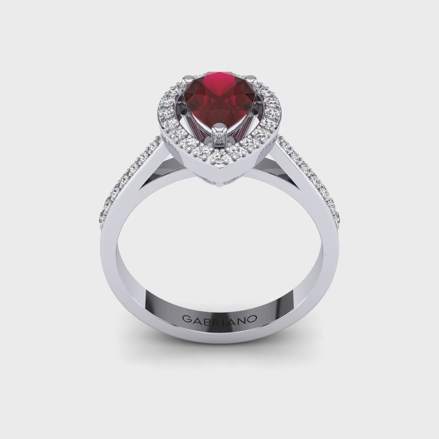  Gabriano Camila yakut ve pırlantalı yüzük