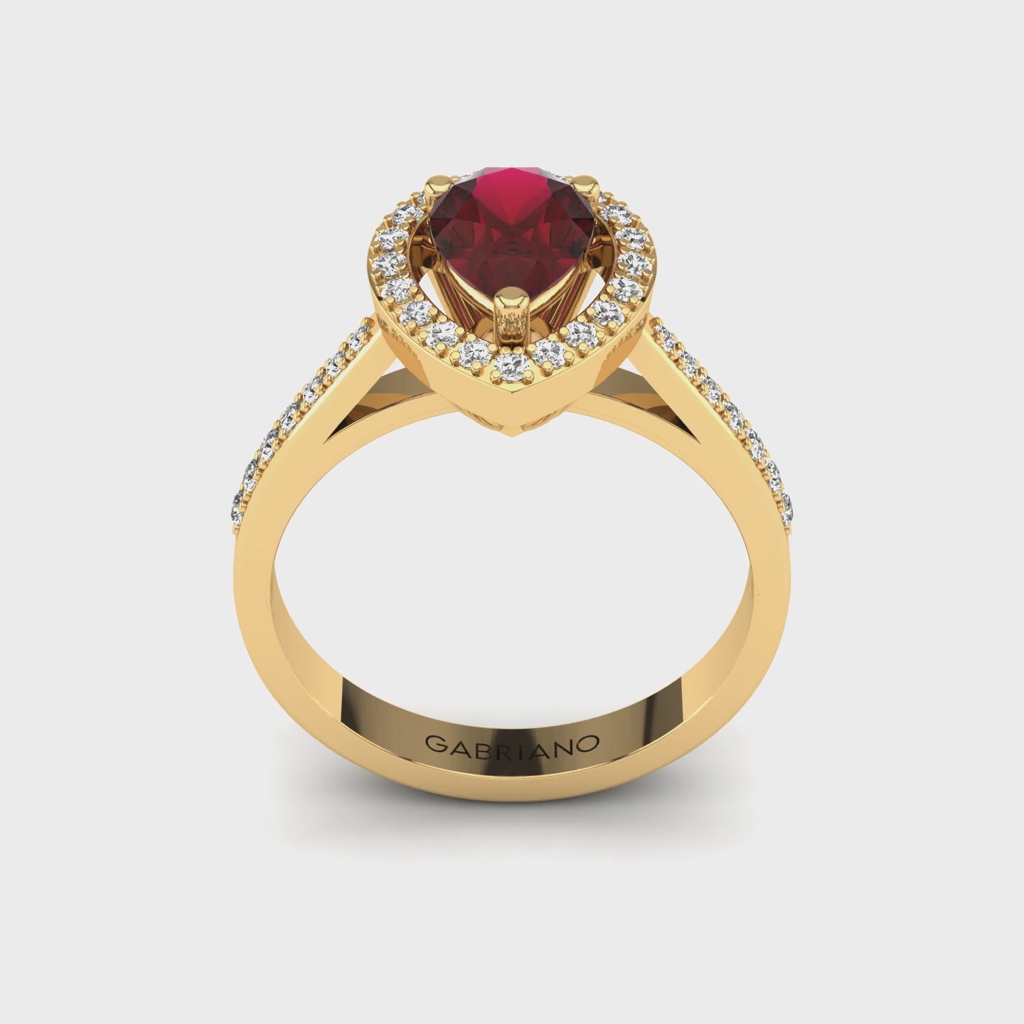  Gabriano Camila yakut ve pırlantalı yüzük