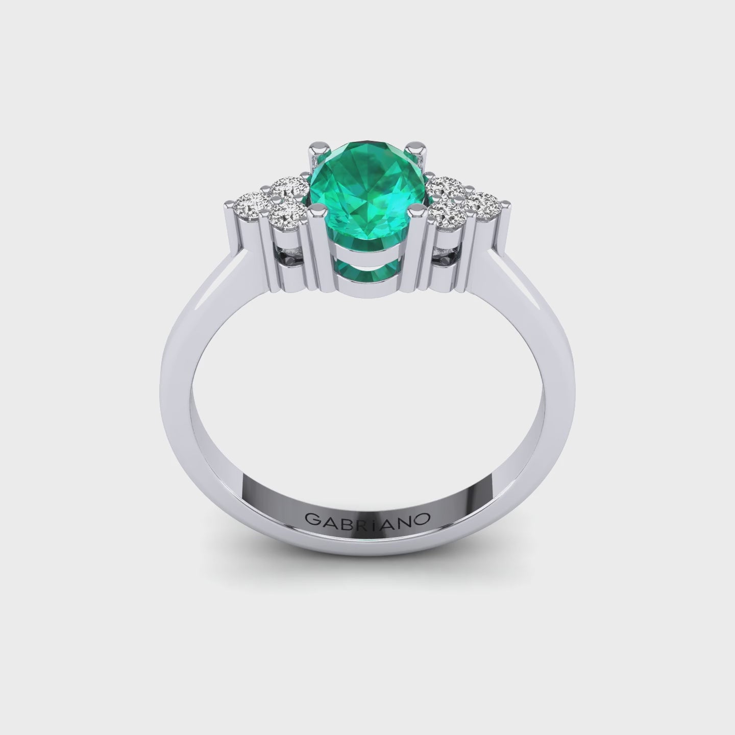  Gabriano Suzette zümrüt ve pırlantalı yüzük