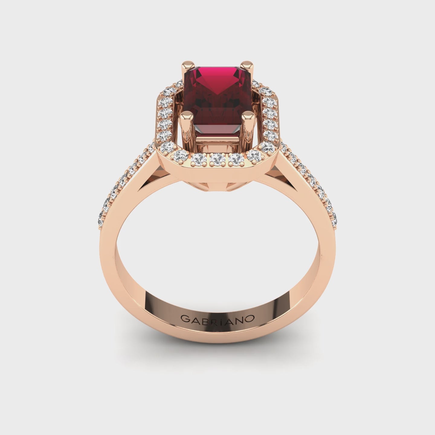 Gabriano Annona yakut ve pırlantalı yüzük