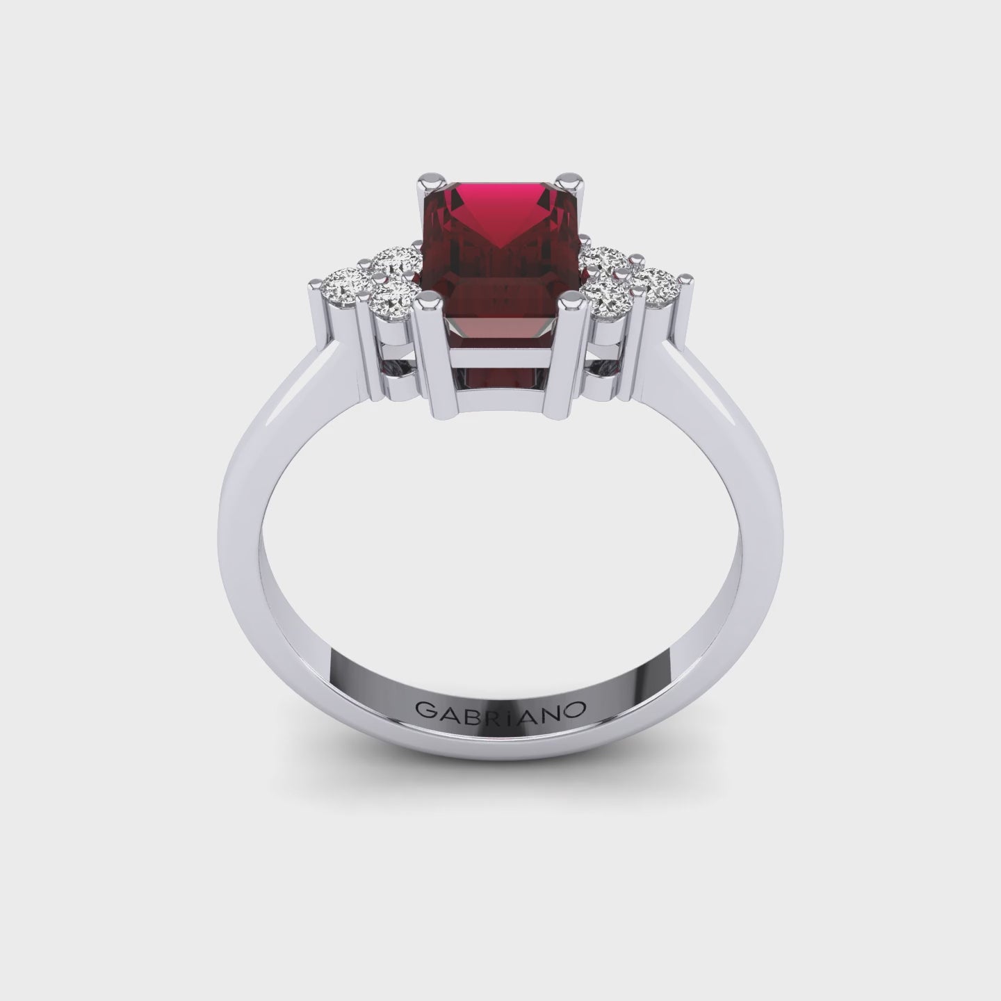  Gabriano Alexa yakut ve pırlantalı yüzük