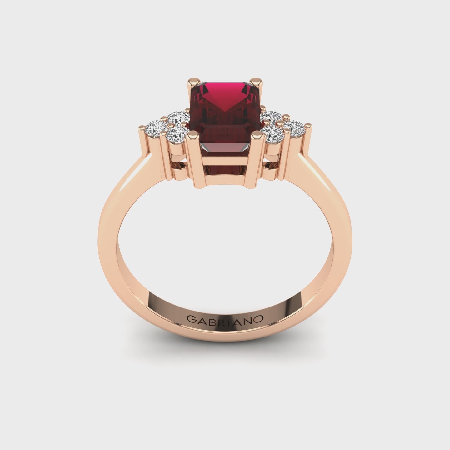  Gabriano Alexa yakut ve pırlantalı yüzük